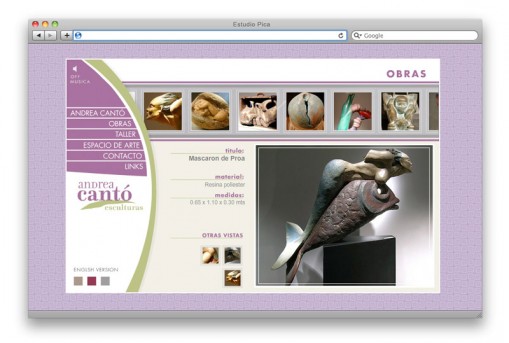 Sitio web Andrea Cantó - artista