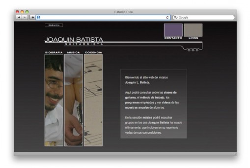 Sitio web Joaquín Batista - home