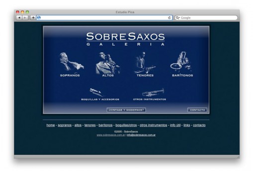 Sitio web Sobre Saxos - home